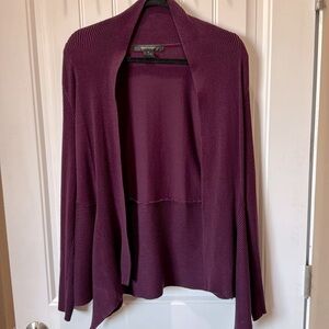 89th & Madison purple cardigan. Lightweight. Size large.
